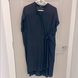 All Saints Black Midi Dress